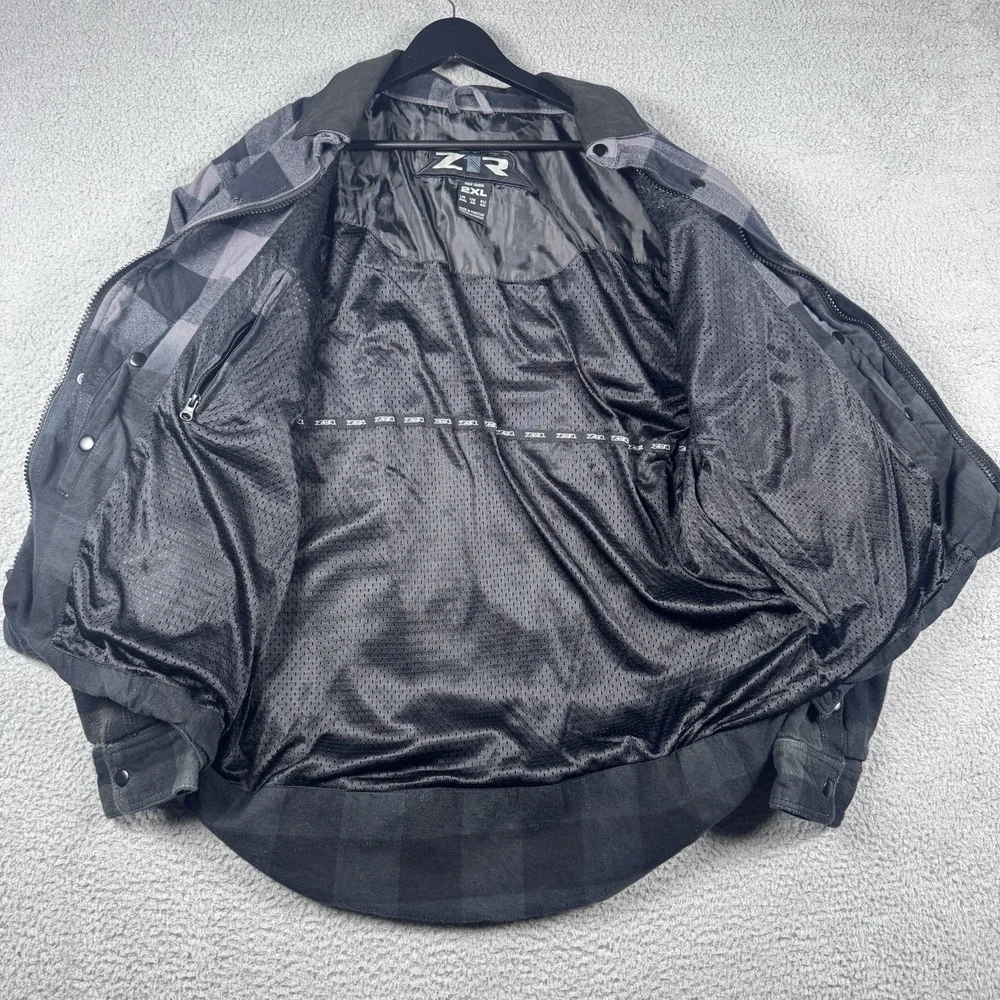 Z1R Duke Ombre Flannel Mens 2XL Motorcycle Shacket Shirt Jacket Concealed Carry